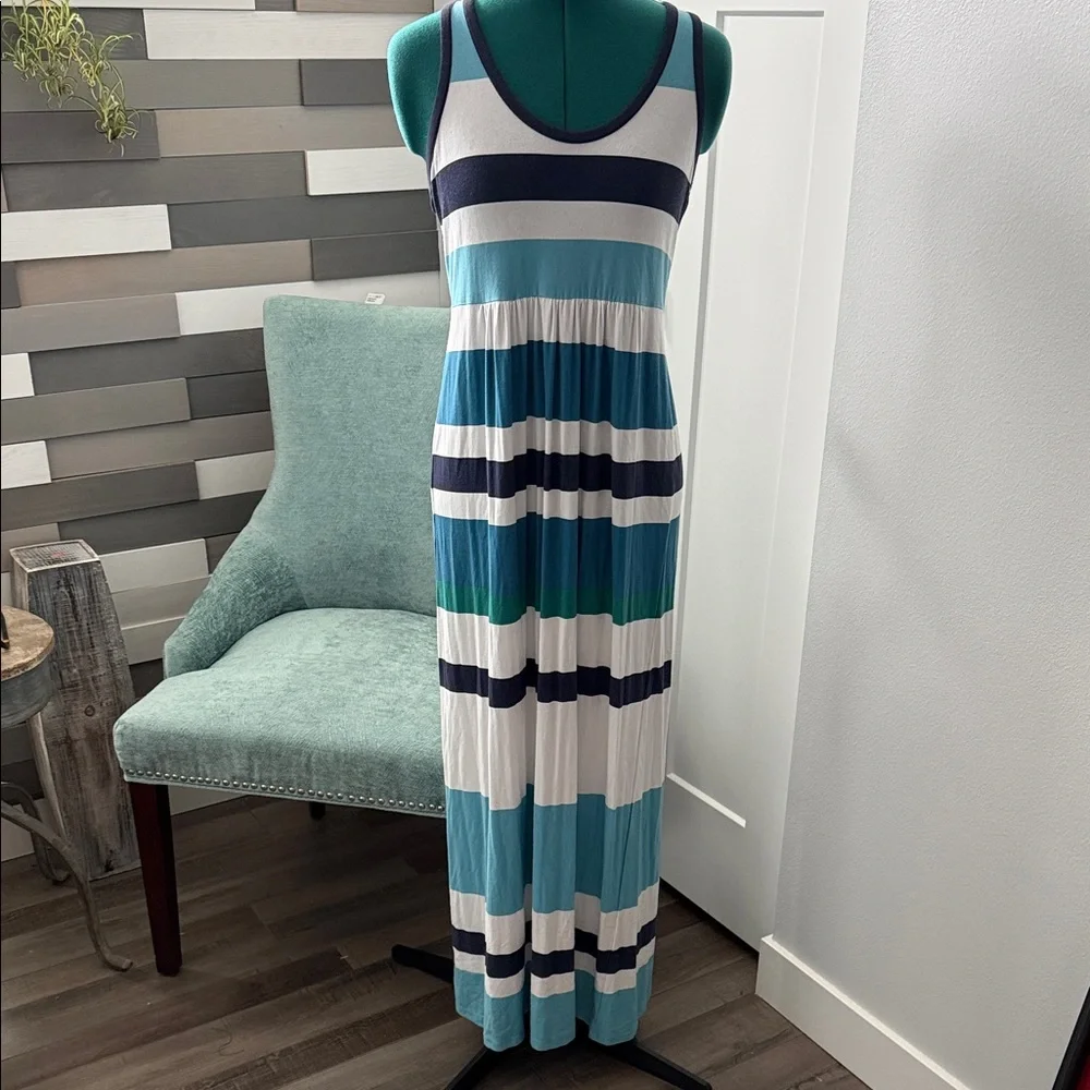 LOFT Colorful Striped Maxi Dress - Picture 1 of 3